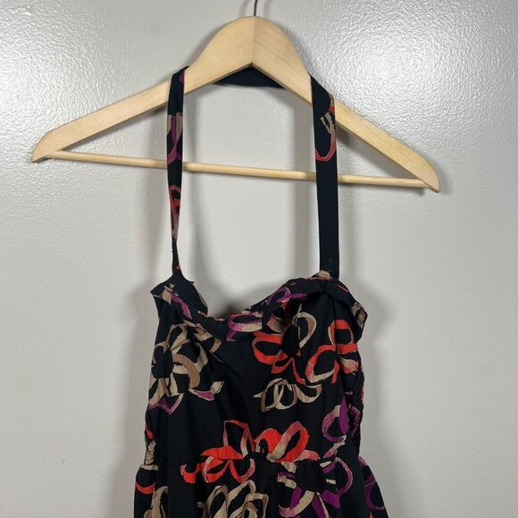 Anthropologie Girls From Savoy Halter Dress Size 6 Retro Floral Martagon Sketch - Picture 4 of 12